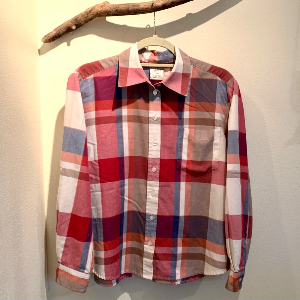 VINTAGE Plaid Button Down